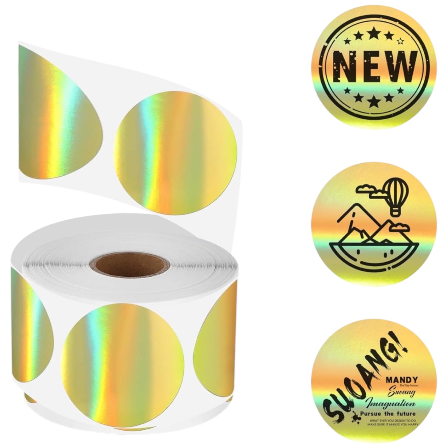 Stickers Holografico Redondo Personalizados a Tu Estilo 2”