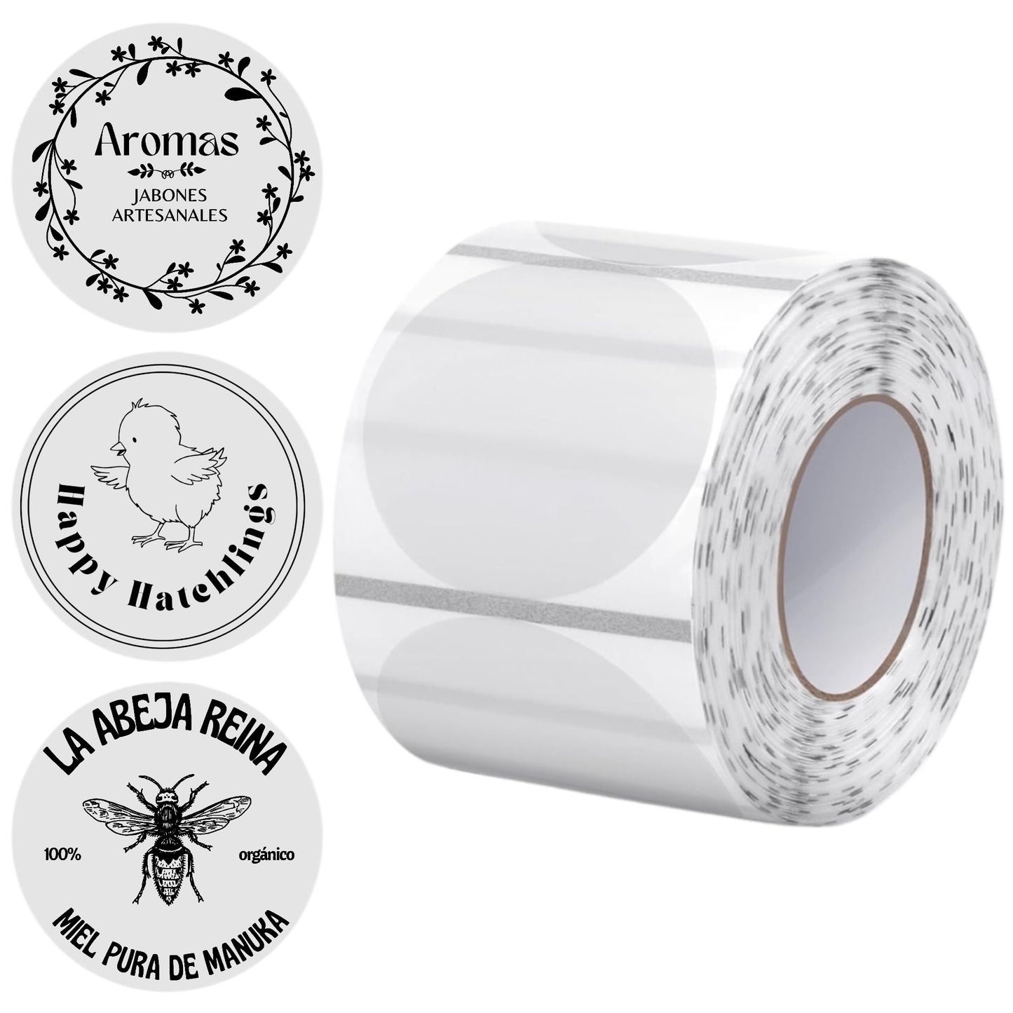 Stickers TRANSPARENTE REDONDO Personalizados a Tu Estilo 2”