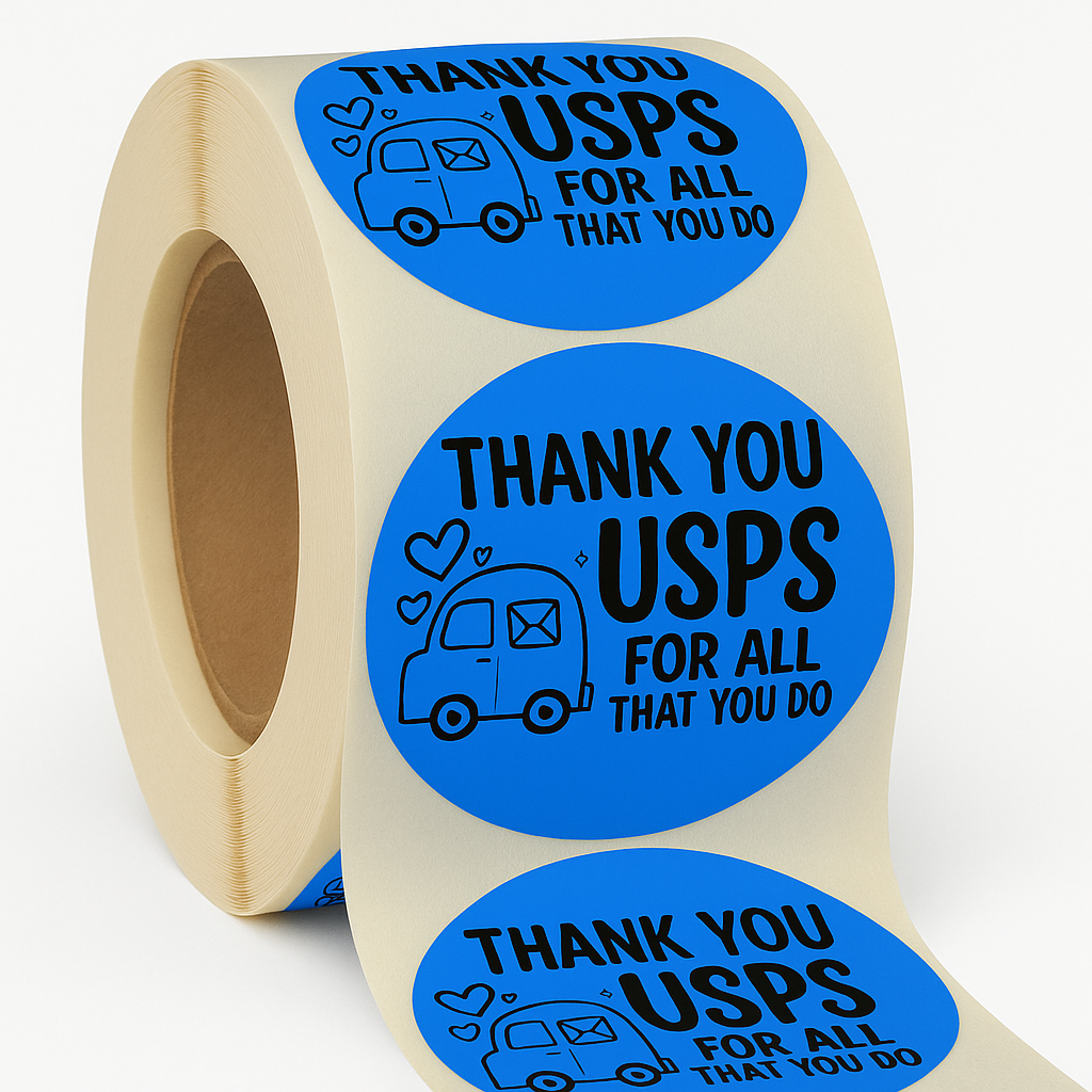 POSHMARK THANK YOU STICKERS – RED ROUND 2" LABELS (Copia)