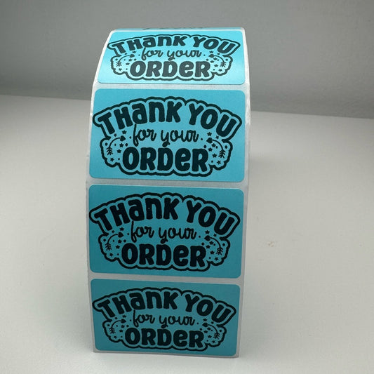 Thank you for your order sticker label  2"